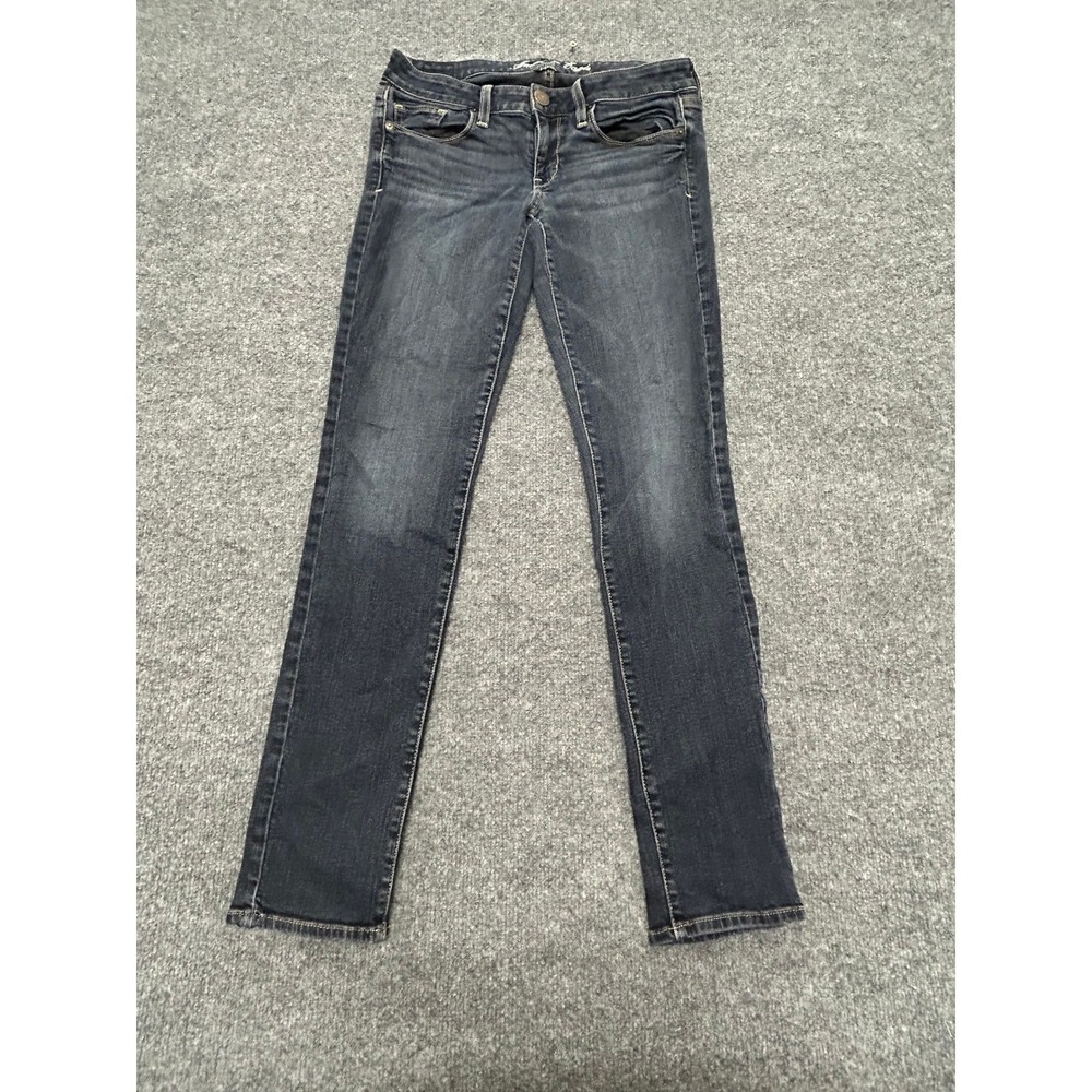 American Eagle Jeans Womens Size 2 Dark Wash Skinny Stretch Casual Denim Pants